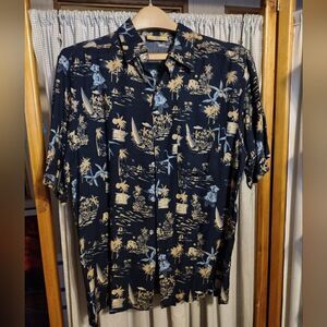 Vintage Paradise Gold Hawaiian shirt